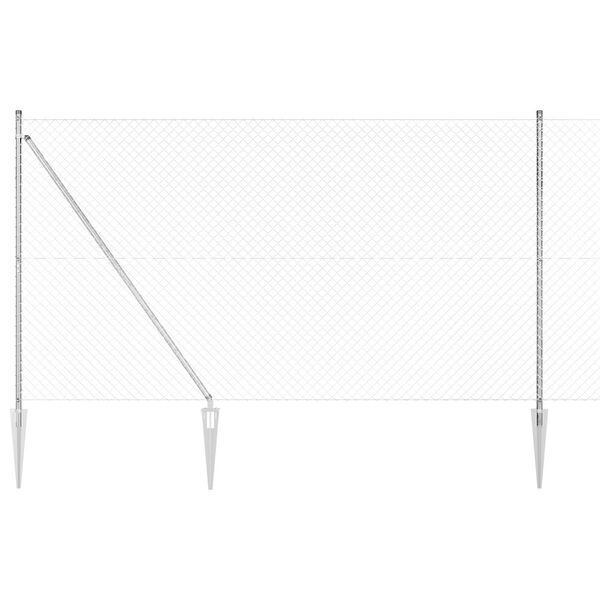 vidaXL Stup za ogradu Srebrno 10 x 1,5 m (40 x 40 mm mreža) Čelik