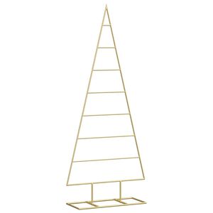 vidaXL Metalna božićna jelka Zlatno 125 cm Čelik s pra&scaron;kastim premazom