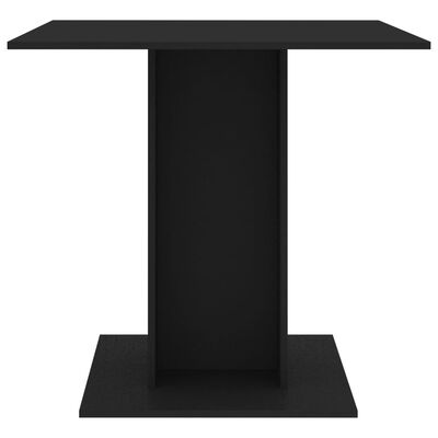 vidaXL Blagovaonski stol crni 80 x 80 x 75 cm od iverice