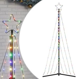 vidaXL LED božićno drvce 339 LED &scaron;arenih 187 cm