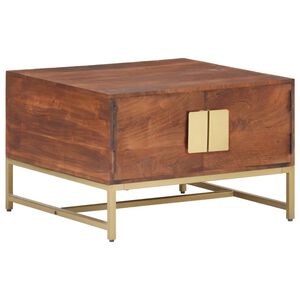 vidaXL Stolić za kavu boje meda 67 x 67 x 45 cm masivno bagremovo drvo