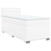 vidaXL Krevet s oprugama i madracem bijeli 90 x 200 cm od umjetne kože