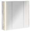 vidaXL Kupaonski ormar s ogledalom Betonski sivi 63,5 x 15,5 x 60,5 cm