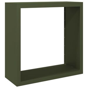 vidaXL Stalak za drva za ogrjev zeleni 100x40x100 cm čelični