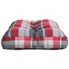 vidaXL Jastuk za palete crveni karirani 50 x 40 x 12 cm od tkanine