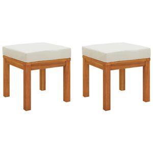 vidaXL Vrtni stolci s jastucima 2 kom 40x40x42 cm od bagremovog drva