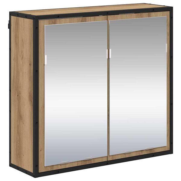 vidaXL Polica na zidu s policom Zidne Umjetnički hrast 65 x 20 x 60 cm