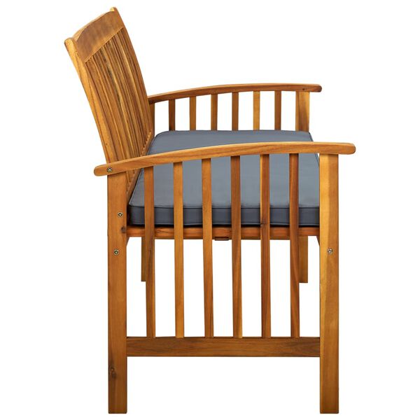 vidaXL Vrtna klupa s jastukom 147 cm od masivnog bagremovog drva