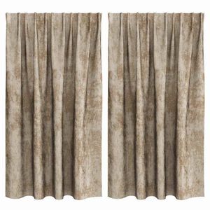 vidaXL Bar&scaron;unaste zavjese 2 pcs &Scaron;ampanjca 140 x 140 cm Bar&scaron;un