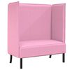 vidaXL Sofa s visokim naslonom 101cm Ružičasta tkanina