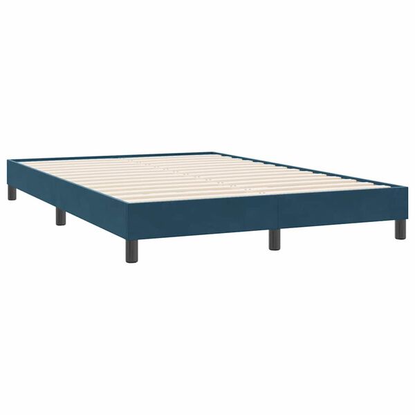 vidaXL Box Spring krevet bez madracem tamnoplavi 140x220 cm bar&scaron;un