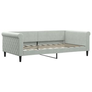 vidaXL Dnevni ležaj svjetlosivi 100x190 cm bar&scaron;unasti