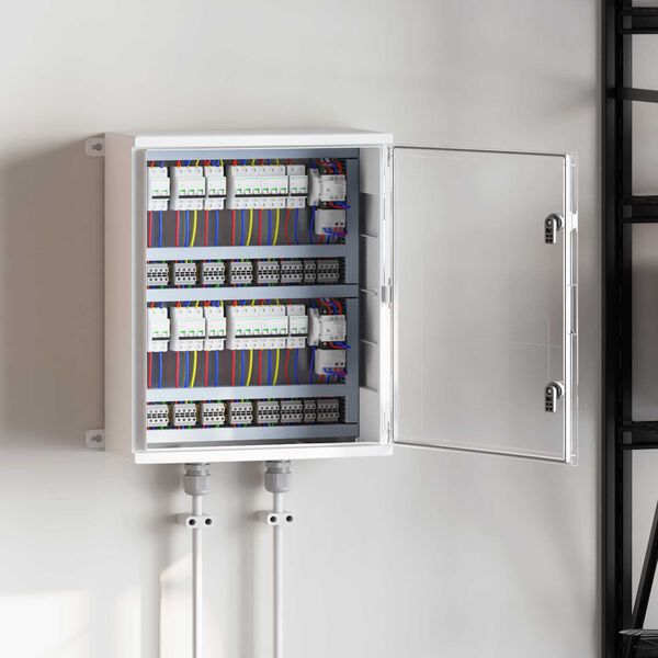 vidaXL Upravljački ormar Siva 50 x 22 x 60 cm ABS plastika