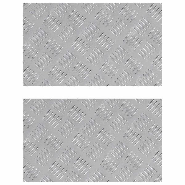 vidaXL Stepenica Pravokutni 2 pcs Srebrno 50 x 30 cm Aluminij