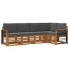 vidaXL Set vanjskih sofa 5 kom. Prirodna i antracit Poliester