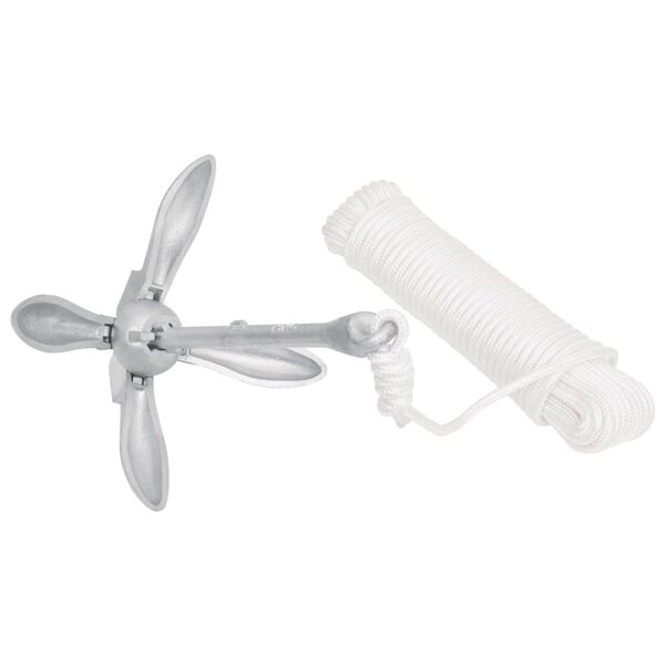 vidaXL Sidro s užetom srebrno 8 kg vruće pocinčano lijevano željezo