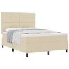 vidaXL Krevet s opruga kutije s uzglavljem Krema 140 x 200 cm tkanina