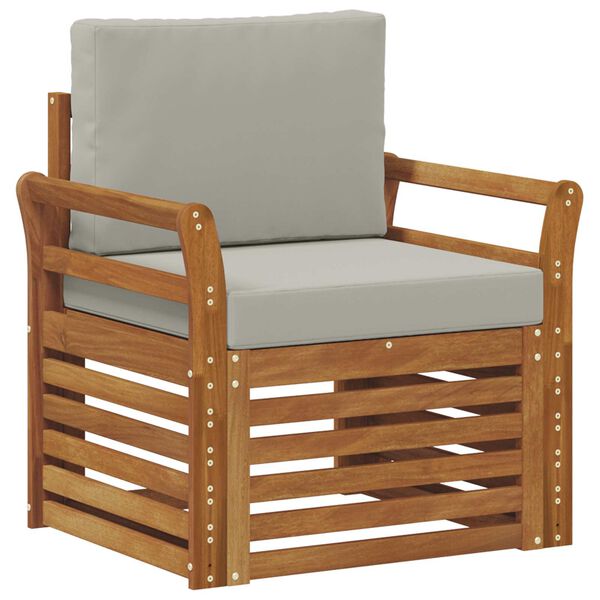 vidaXL Set vanjskih sofa s jastukom Prirodna 75,5 x 63 x 73 cm