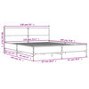 vidaXL Okvir za krevet crni 135x190 cm konstruirano drvo i metal