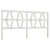 vidaXL Uzglavlje za krevet bijelo 186 x 4 x 100 cm od masivne borovine