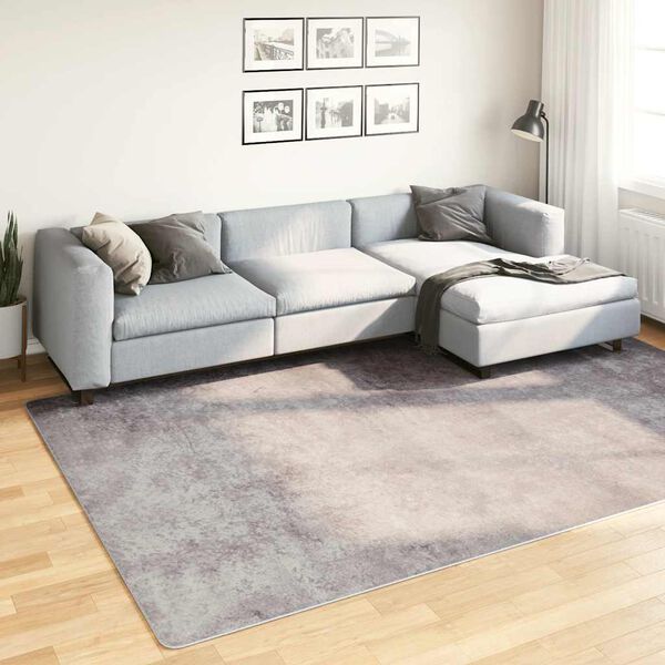 vidaXL Perivi tepih 190 x 300 cm sivi