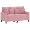 vidaXL 3-dijelni set sofa s jastucima ružičasti baršunasti