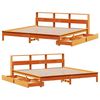 vidaXL Krevet s regalom za knjige bez madraca 200x200 cm od borovine