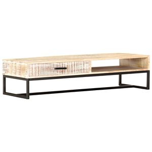 vidaXL Stolić za kavu bijeli 117 x 50 x 30 cm masivno bagremovo drvo