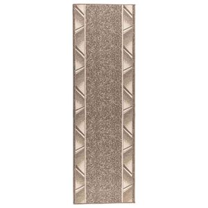 vidaXL Trkački tepih FLORNES Tkani Sivosmeđa Zigzag 67 x 200 cm PP