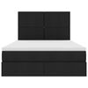 vidaXL Krevet s madracem i skladi&scaron;tem Crna 140 x 190 cm Poliester