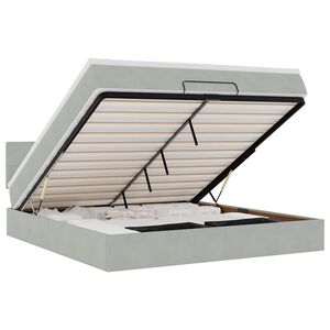 vidaXL Otomanski krevet s madracem svijetlosivi 180x200 cm bar&scaron;unasti