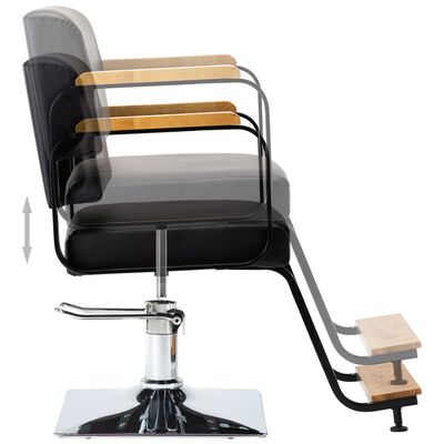 vidaXL Profesionalna brijačka stolica od umjetne kože crna