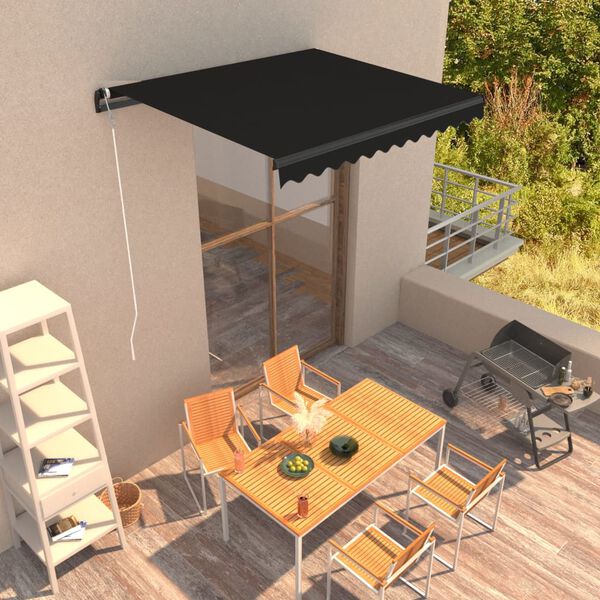 vidaXL Tenda na ručno uvlačenje 300 x 250 cm antracit