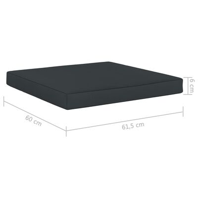 vidaXL Paletni podni jastuk od tkanine 60 x 61,5 x 6 cm antracit