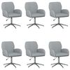 vidaXL Okretne radne stolice 6 kom. 54 x 58 x 90 cm Svjetlosiva