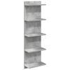vidaXL Polica na zidu Betonska siva 30 x 15 x 100 cm Konstruirano drvo