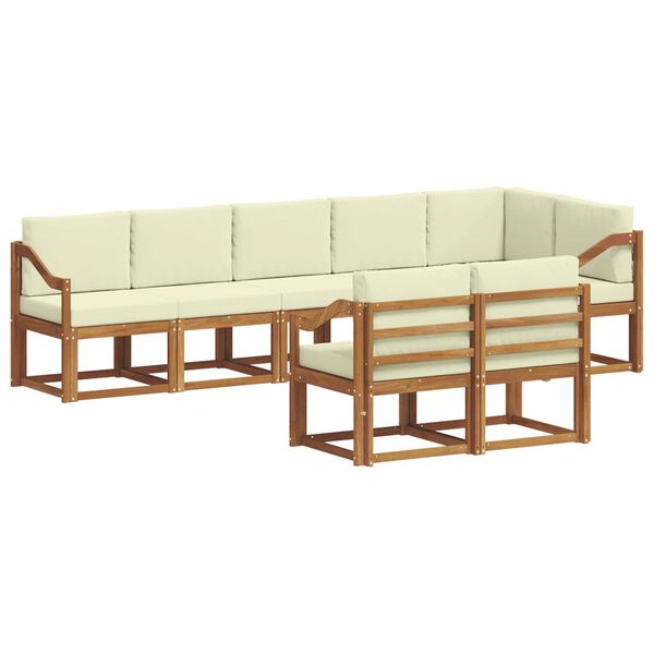vidaXL Set vanjskih sofa s jastukom 8 pcs Prirodna i krem