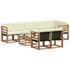 vidaXL Set vanjskih sofa s jastukom 9 pcs Prirodna i krem