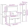 vidaXL Set namještaja za kupaonicu 4 pcs Crni hrast 30 x 30 x 130 cm