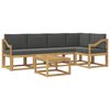 vidaXL Set vanjskih sofa 6 pcs Bijela i antracit Čvrsto drvo akacije