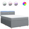 vidaXL Krevet box spring s madracem svjetlosivi 140x200 cm od tkanine