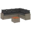 vidaXL 7-dijelni set vrtnih sofa sivi od poliratana