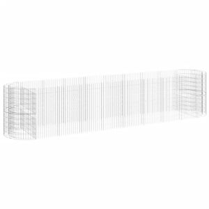 vidaXL Gabionska povi&scaron;ena gredica od pocinčanog željeza 500x100x100 cm