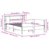vidaXL Krevet s regalom za knjige bez madraca 135 x 190 cm od borovine