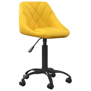 vidaXL Uredska stolica boja senfa bar&scaron;unasta