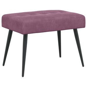 vidaXL Klupa s gumbastim tkanjem Ljubičasta 60 x 40 x 45 cm Bar&scaron;un