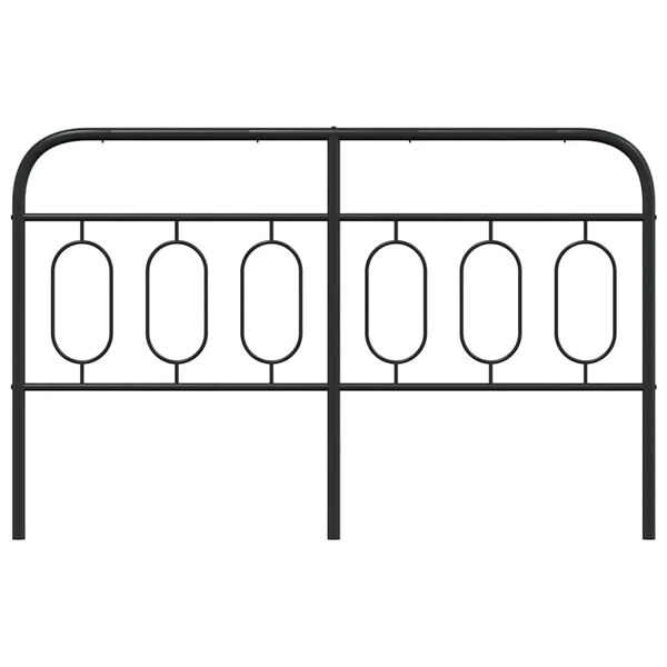 vidaXL Metalno zamjensko uzglavlje crno 140 cm