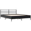 vidaXL Okvir za krevet crni 160x200 cm konstruirano drvo i metal