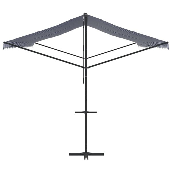 vidaXL Samostojeća tenda plavo-bijela 600 x 300 cm od tkanine i čelika