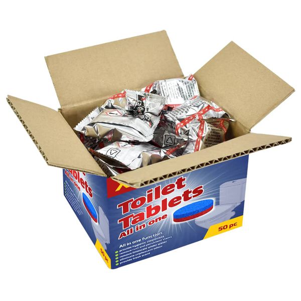 vidaXL Tablete za či&scaron;ćenje toaletne &scaron;koljke 50 kom za či&scaron;ćenje pisoara